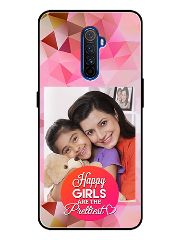 Custom Realme X2 Pro Photo Printing on Glass Case  - Abstract Triangle Design
