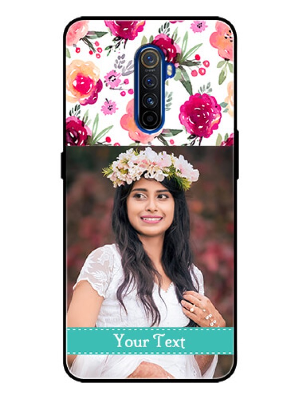 Custom Realme X2 Pro Custom Glass Phone Case  - Watercolor Floral Design