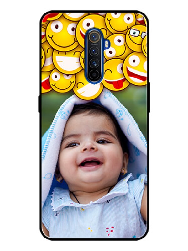 Custom Realme X2 Pro Custom Glass Mobile Case  - with Smiley Emoji Design