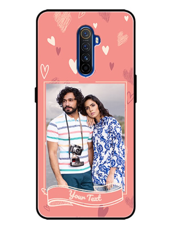 Custom Realme X2 Pro Custom Glass Phone Case  - Love doodle art Design