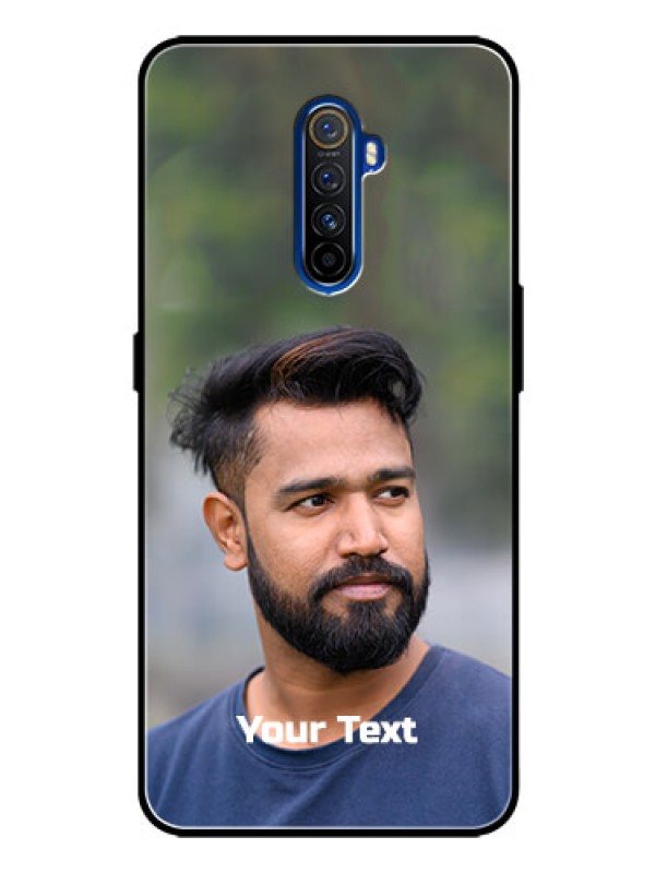 Custom Realme X2 Pro Glass Mobile Cover: Photo with Text