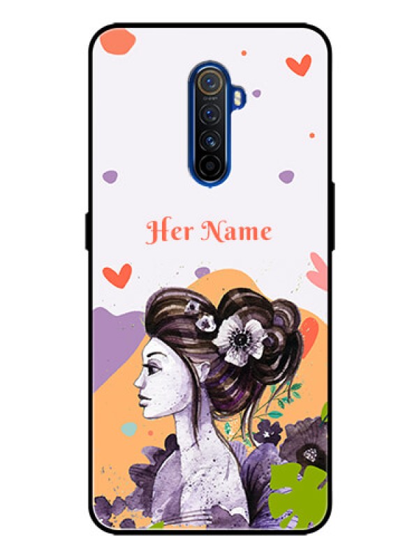 Custom Realme X2 Pro Personalized Glass Phone Case - Woman And Nature Design