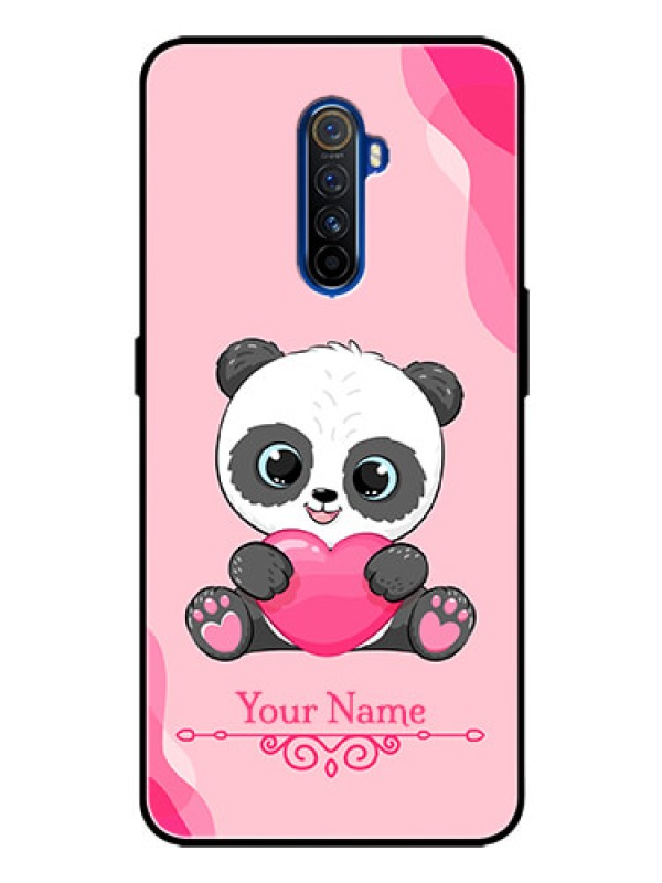Custom Realme X2 Pro Custom Glass Mobile Case - Cute Panda Design