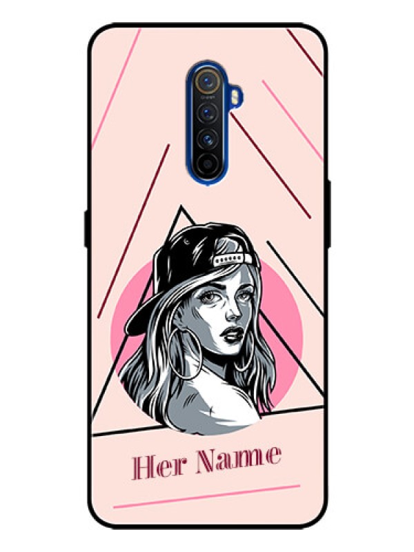 Custom Realme X2 Pro Personalized Glass Phone Case - Rockstar Girl Design