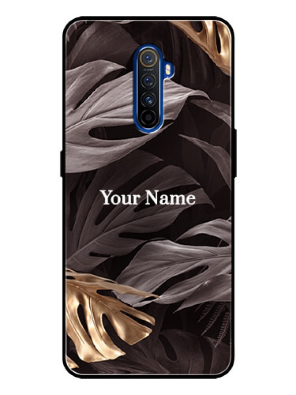 Custom Realme X2 Pro Personalised Glass Phone Case - Wild Leaves digital paint Design