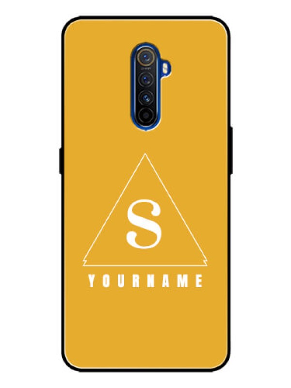 Custom Realme X2 Pro Personalized Glass Phone Case - simple triangle Design