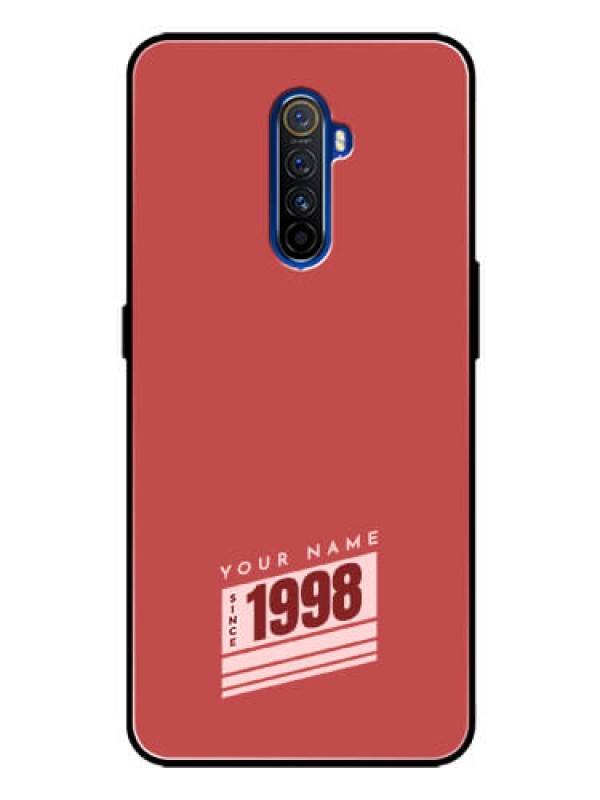 Custom Realme X2 Pro Custom Glass Phone Case - Red custom year of birth Design