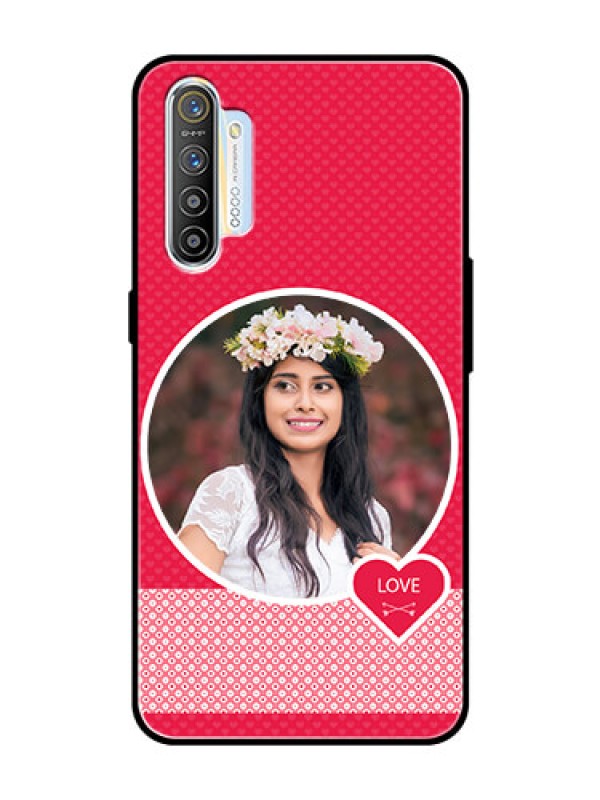 Custom Realme X2 Personalised Glass Phone Case  - Pink Pattern Design