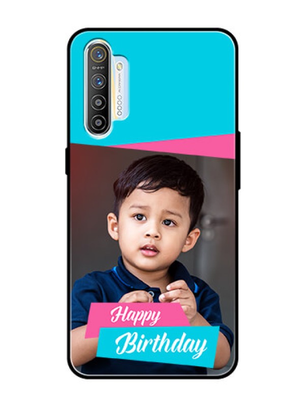 Custom Realme X2 Personalized Glass Phone Case  - Image Holder with 2 Color Design