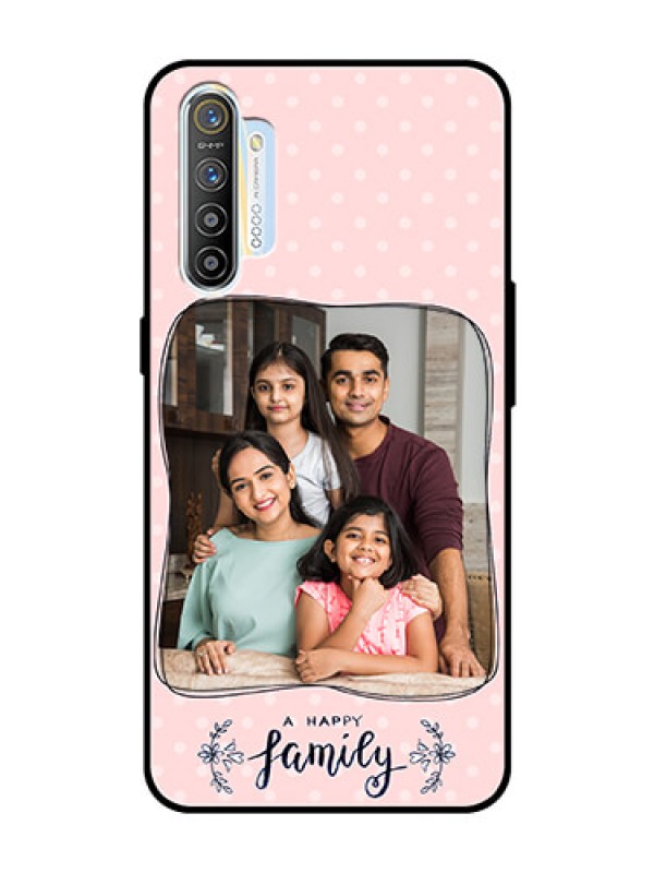 Custom Realme X2 Custom Glass Phone Case  - Family with Dots Design