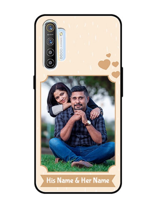 Custom Realme X2 Custom Glass Phone Case  - with confetti love design 
