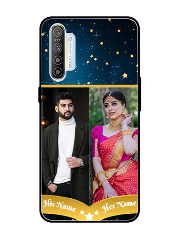 Custom Realme X2 Custom Glass Phone Case  - Galaxy Stars Backdrop Design