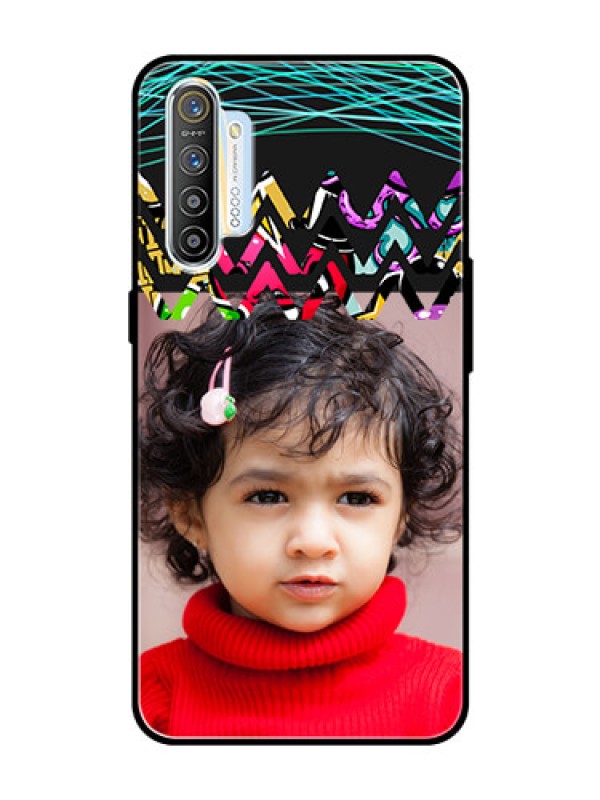 Custom Realme X2 Personalized Glass Phone Case  - Neon Abstract Design