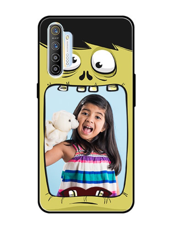 Custom Realme X2 Personalized Glass Phone Case  - Cartoon monster back case Design