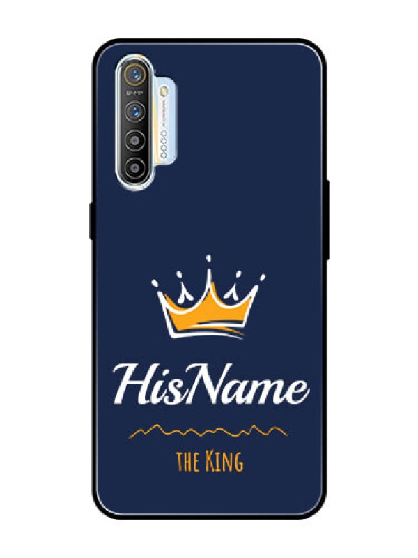 Custom Realme X2 Glass Phone Case King with Name