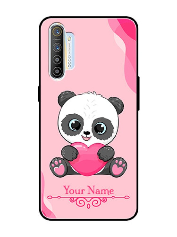 Custom Realme X2 Custom Glass Mobile Case - Cute Panda Design