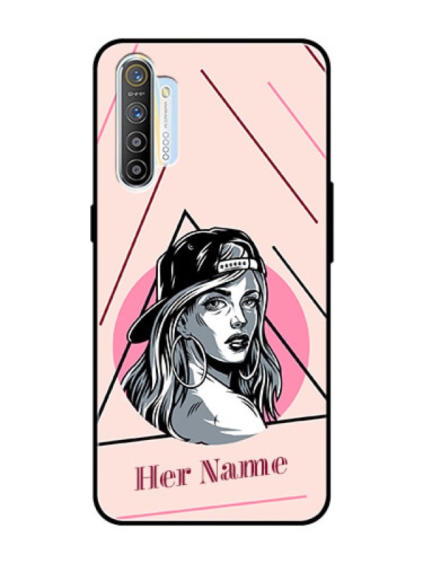Custom Realme X2 Personalized Glass Phone Case - Rockstar Girl Design