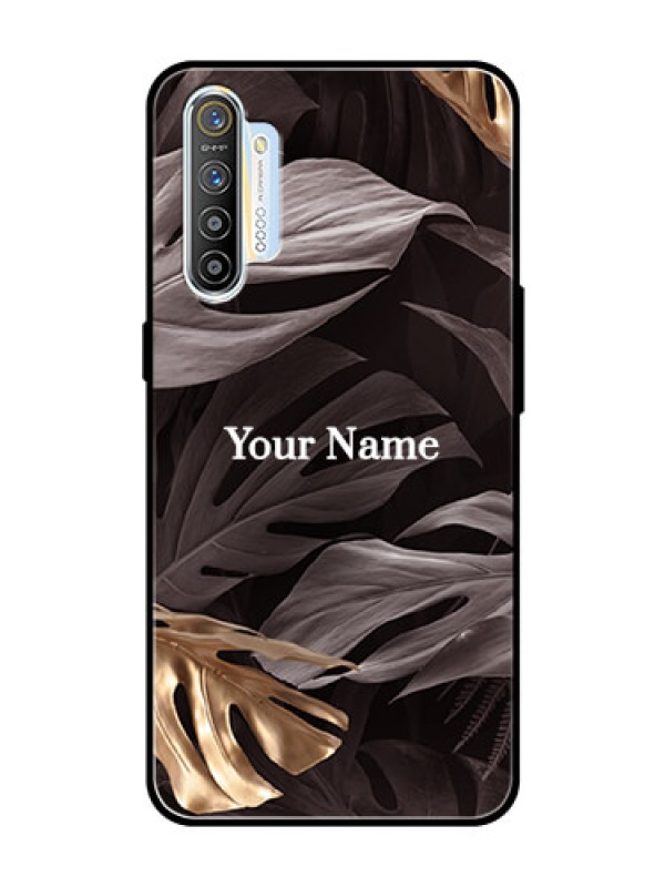 Custom Realme X2 Personalised Glass Phone Case - Wild Leaves digital paint Design