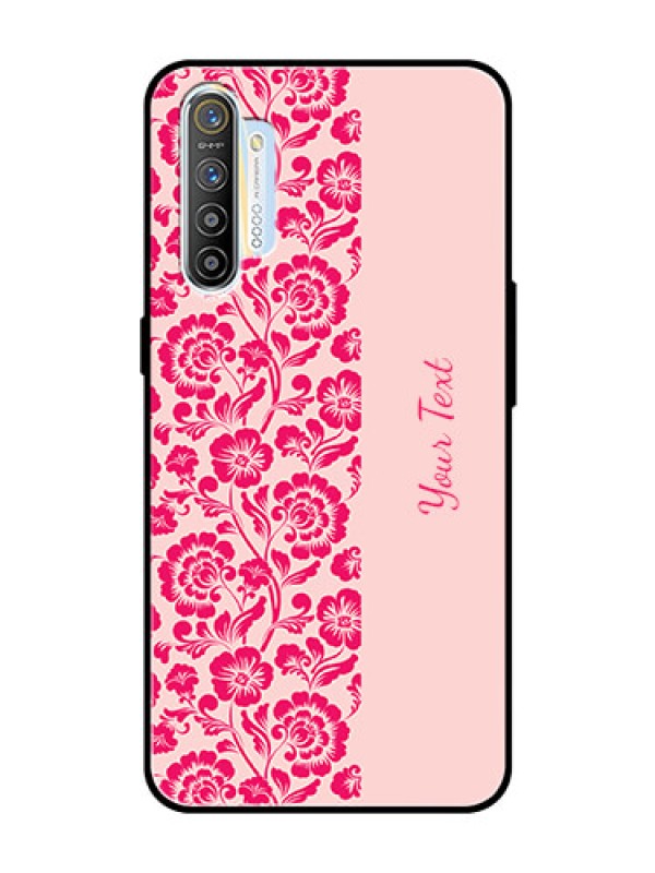 Custom Realme X2 Custom Glass Phone Case - Attractive Floral Pattern Design