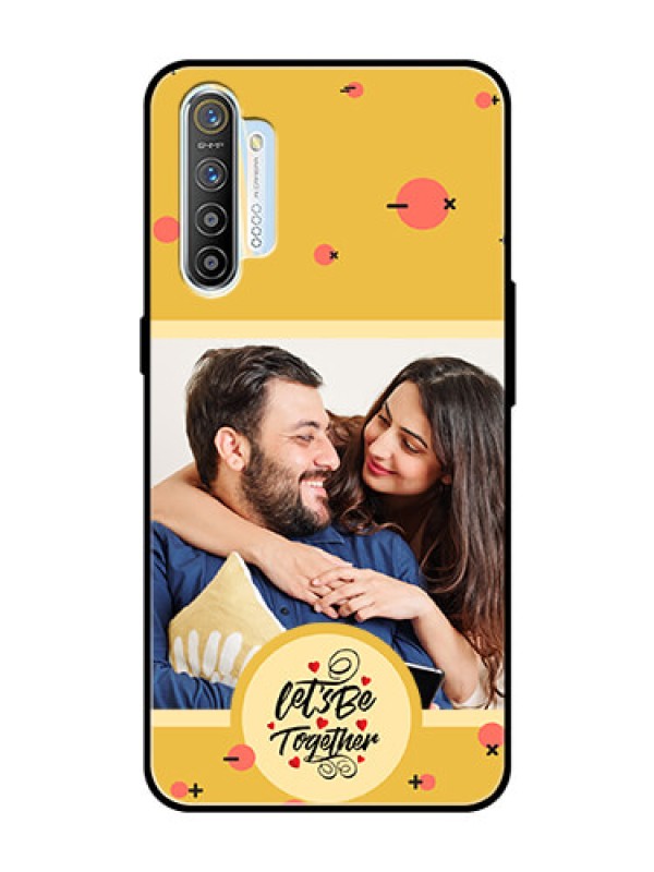 Custom Realme X2 Photo Printing on Glass Case - Lets be Together Design