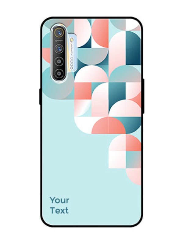 Custom Realme X2 Custom Glass Phone Case - Stylish Semi-circle Pattern Design