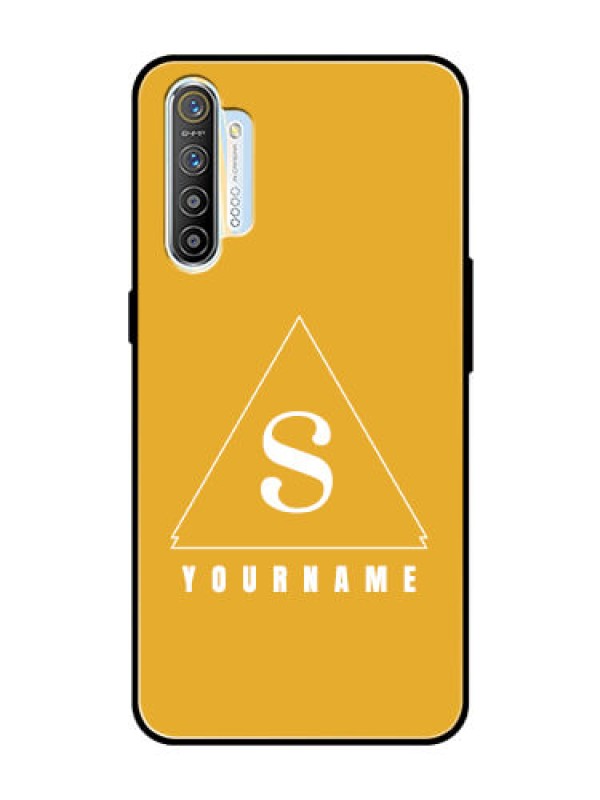 Custom Realme X2 Personalized Glass Phone Case - simple triangle Design