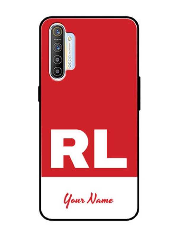 Custom Realme X2 Personalized Glass Phone Case - dual tone custom text Design