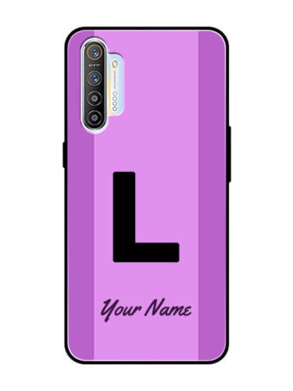 Custom Realme X2 Custom Glass Phone Case - Tricolor custom text Design