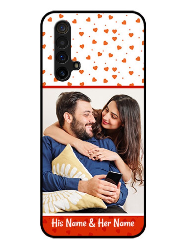 Custom Realme X3 Super Zoom Custom Glass Phone Case - Orange Love Symbol Design
