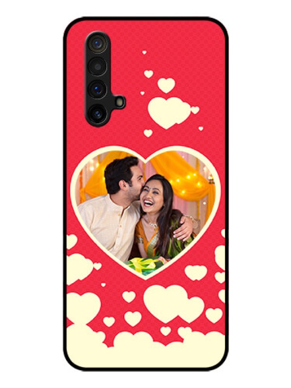 Custom Realme X3 Super Zoom Custom Glass Mobile Case - Love Symbols Phone Cover Design