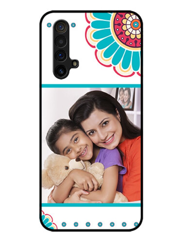 Custom Realme X3 Super Zoom Custom Glass Phone Case - Flower Design