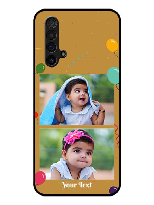Custom Realme X3 Super Zoom Personalized Glass Phone Case - Image Holder with Birthday Celebrations Design