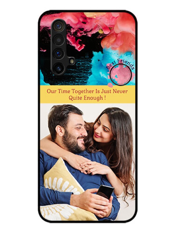 Custom Realme X3 Super Zoom Custom Glass Mobile Case - Quote with Acrylic Painting Design