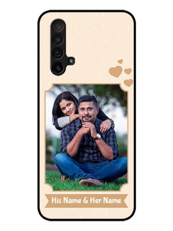 Custom Realme X3 Super Zoom Custom Glass Phone Case - with confetti love design 