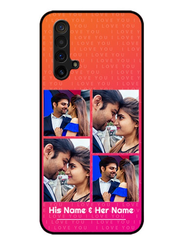 Custom Realme X3 Super Zoom Custom Glass Phone Case - I Love You Pink Design