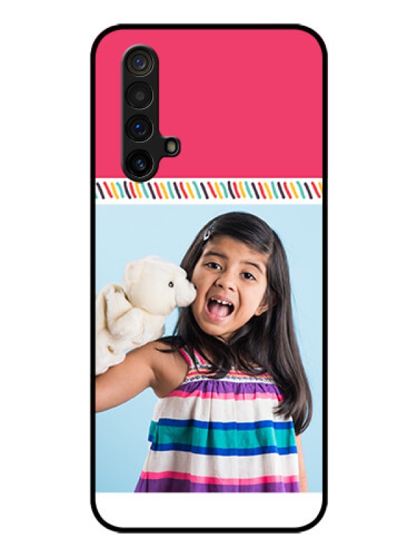 Custom Realme X3 Super Zoom Personalized Glass Phone Case - Line art design