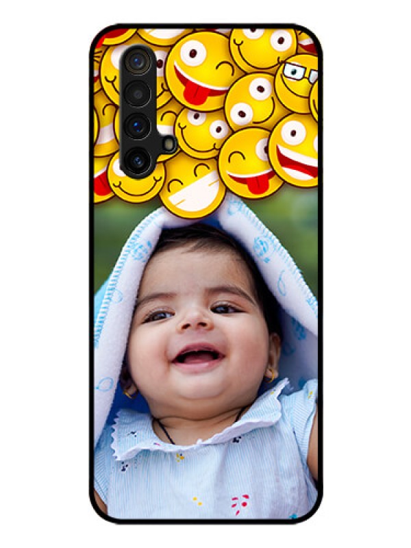 Custom Realme X3 Super Zoom Custom Glass Mobile Case - with Smiley Emoji Design