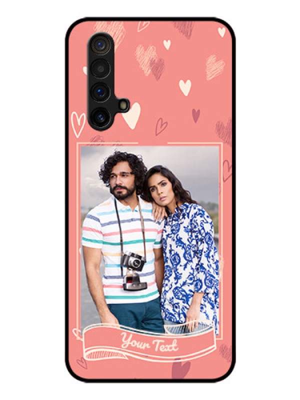 Custom Realme X3 Super Zoom Custom Glass Phone Case - Love doodle art Design