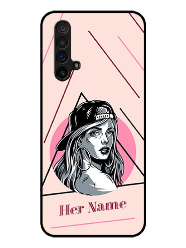 Custom Realme X3 Super Zoom Personalized Glass Phone Case - Rockstar Girl Design