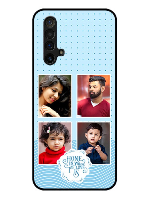 Custom Realme X3 Super Zoom Custom Glass Phone Case - Cute love quote with 4 pic upload Design