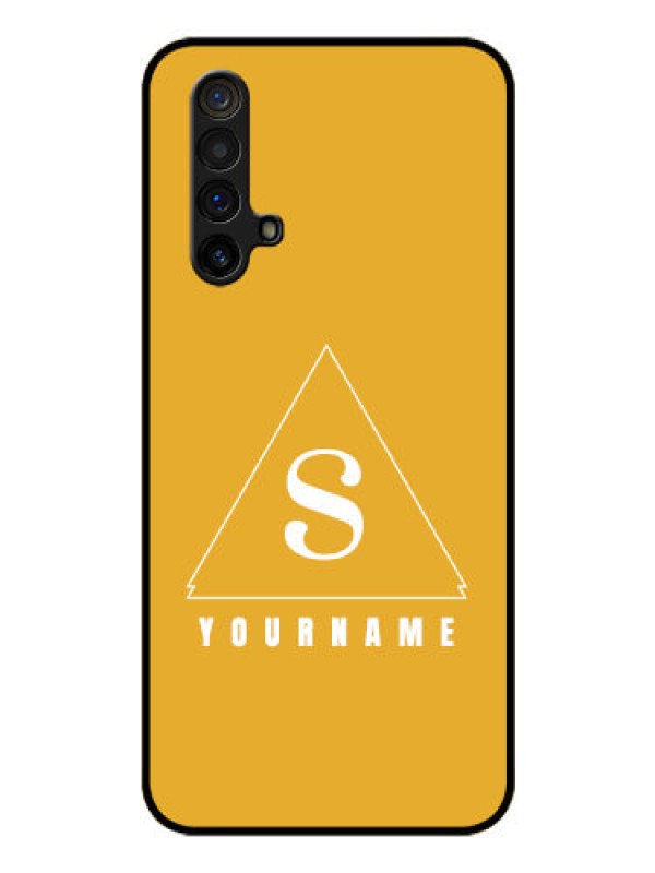 Custom Realme X3 Super Zoom Personalized Glass Phone Case - simple triangle Design