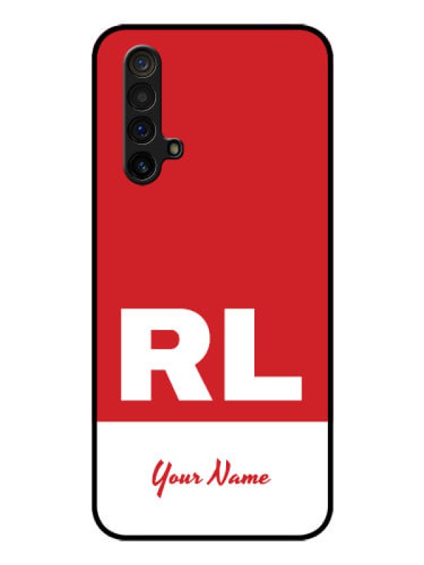 Custom Realme X3 Super Zoom Personalized Glass Phone Case - dual tone custom text Design