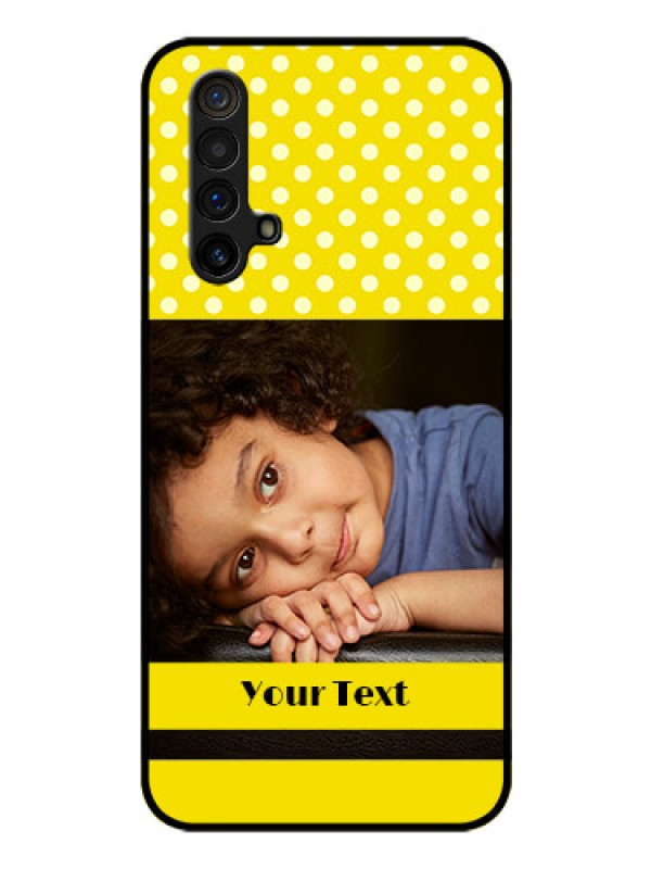 Custom Realme X3 Custom Glass Phone Case - Bright Yellow Case Design