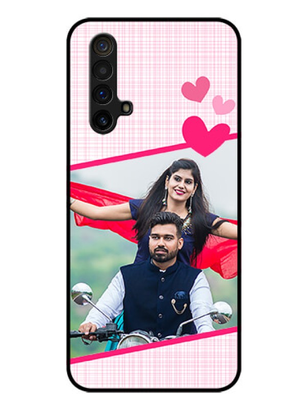 Custom Realme X3 Custom Glass Phone Case - Love Shape Heart Design