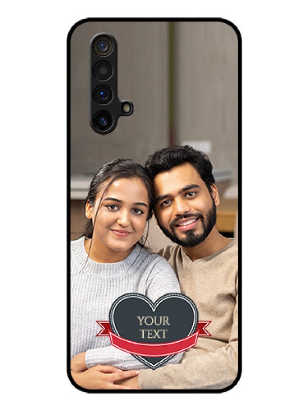Custom Realme X3 Custom Glass Phone Case - Just Married Couple Design