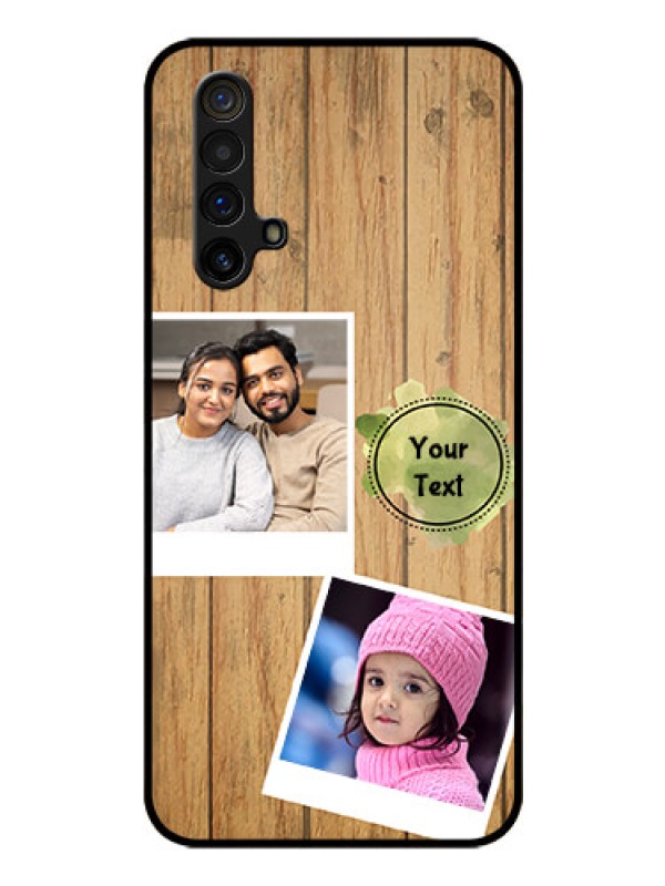 Custom Realme X3 Custom Glass Phone Case - Wooden Texture Design
