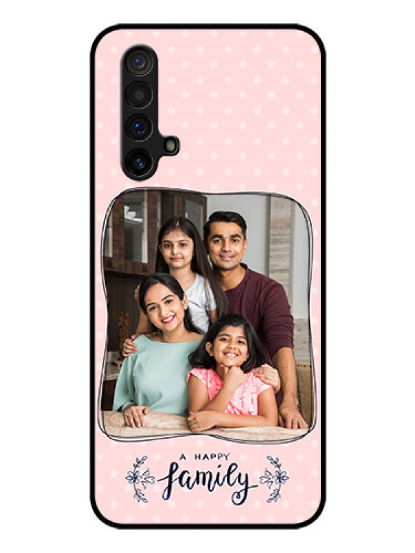 Custom Realme X3 Custom Glass Phone Case - Family with Dots Design