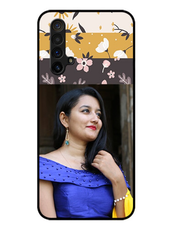 Custom Realme X3 Custom Glass Phone Case - Stylish Floral Design