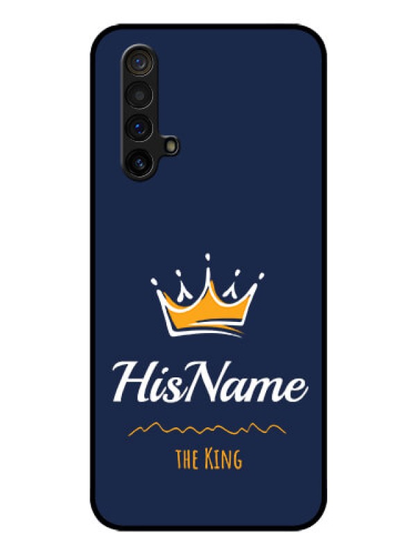 Custom Realme X3 Glass Phone Case King with Name