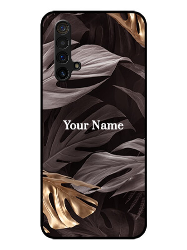 Custom Realme X3 Personalised Glass Phone Case - Wild Leaves digital paint Design